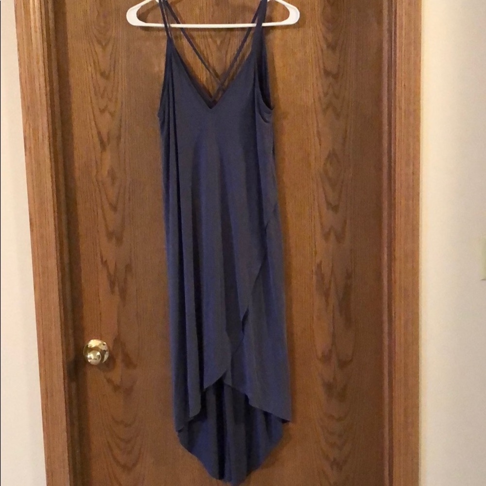 Lush Slate tulip hem dress